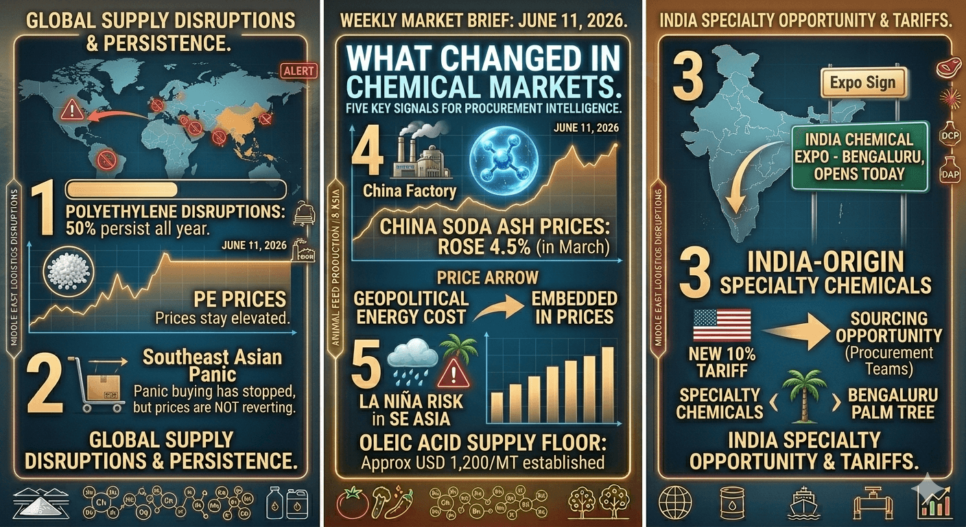 Weekly Market Brief June 11, 2026: Key Shifts in Chemical Markets